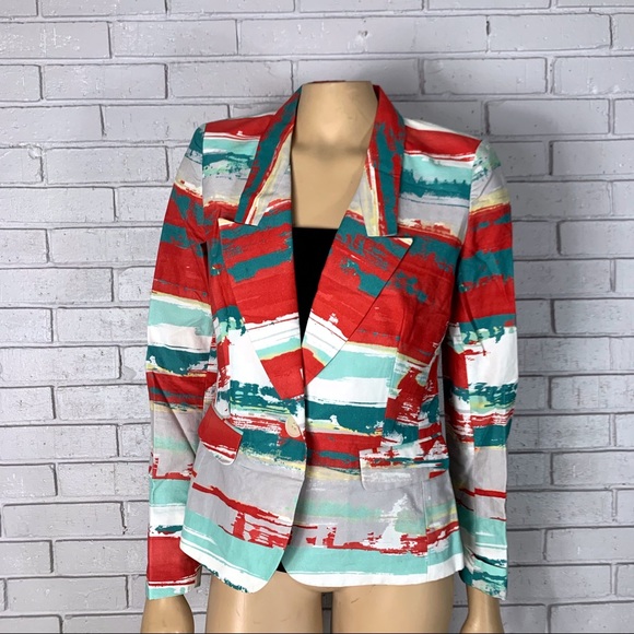 Lafayette 148 New York Jackets & Blazers - Lafayette 148 Women’s Abstract Cotton Blazer
